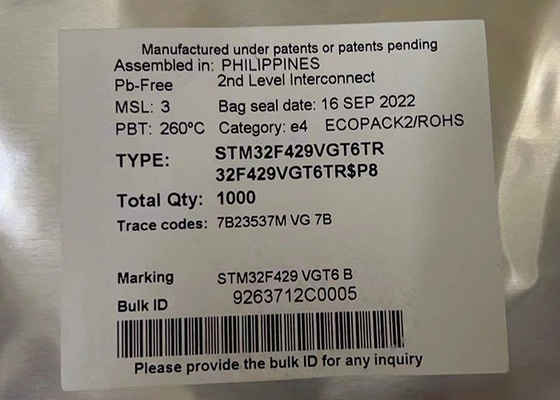 STM32F429VGT6TR 32-bitowy jednojadrowy mikrokontroler IC 100LQFP układ scalony