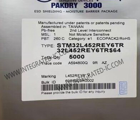 Mikrokontroler MCU STM32L452REY6TR Mikrokontroler IC 32-bitowy pojedynczy rdzeń 64-UFBGA