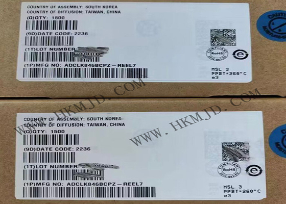 Układ scalony ADCLK846BCPZ 1,8 V Bufor Fanout zegara o niskim poborze mocy 24-WFQFN