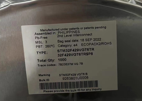 STM32F429VGT6TR 32-bitowy jednojadrowy mikrokontroler IC 100LQFP układ scalony