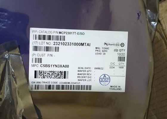 Układ scalony 1,7 MHz 28-SOIC MCP23017T-E/SO 16-bitowy ekspander we/wy z interfejsem szeregowym