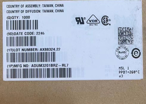 Układ scalony ADUM3201BRZ Cyfrowe izolatory 8SOIC Dwukanałowy 10 Mb/s
