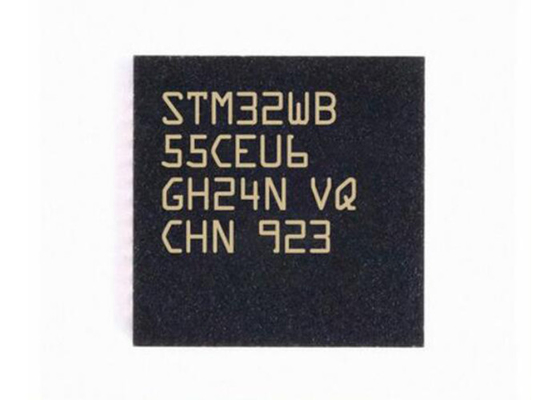 2 Mb/s STM32WB55CEU6 Mikrokontroler MCU 48UFQFN Wieloprotokołowy bezprzewodowy 32-bitowy MCU
