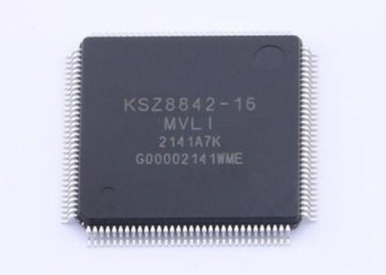 Chip zintegrowanego obwodu KSZ8842-16MVLI Dwa porty Ethernet Switch IC LQFP128