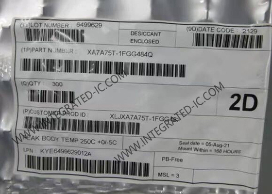 Artix-7 XA Logic IC XA7A75T-1FGG484Q 75520 LE FPGA — programowalna macierz bramek