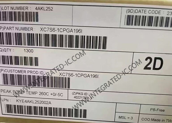 Pole programowalne Array XC7S6-1CPGA196I 100 I/O Spartan-7 Embedded Field Programmable Gate Array IC 196-TFBGA