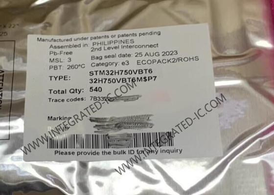 Pakiet 100-LQFP STM32H750VBT6 128 KB Flash 1 MB Mikrokontrolery ARM-MCU