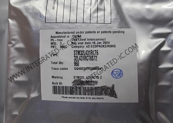 STM32L431RCT6 Mikrokontroler MCU 80MHz 32-bitowy jednojadrowy mikrokontroler IC LQFP64