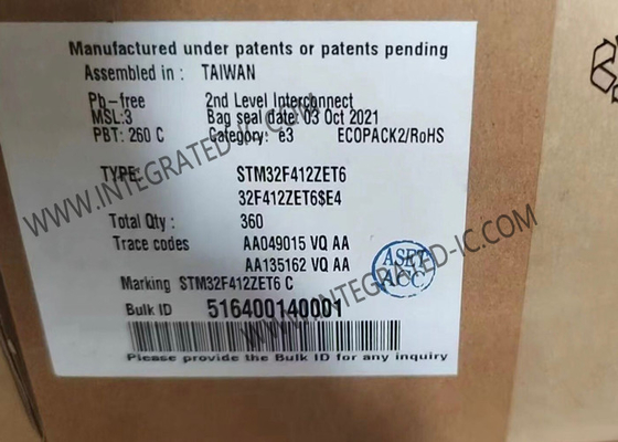 32-bitowy jednordzeniowy mikrokontroler do montażu powierzchniowego STM32F412ZET6 IC 144-LQFP