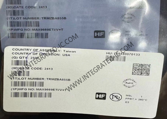MAX9669ETI Chip zintegrowanego obwodu 10-bitowy programowalny system odniesienia gamma z MTP dla LCD TFT