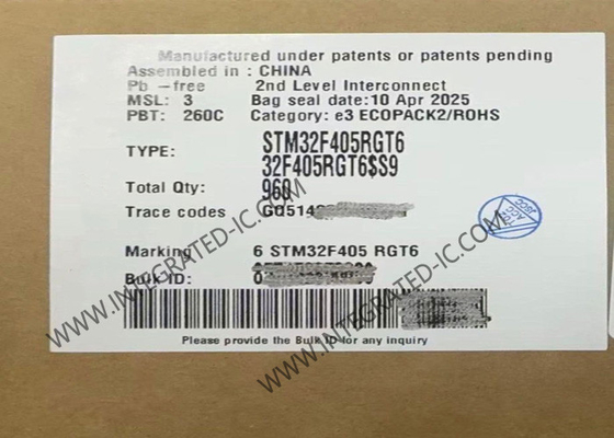 STM32F405RGT6 MCU ARM M4 32-bitowy jednordzeniowy mikrokontroler 168 MHz IC 64-LQFP