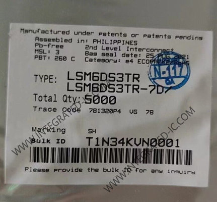 LSM6DS3TR Sensor IC 1.25mA 6-osiowy iNEMO Inercyjna Jednostka Mierzenia LGA-14L Pakiet