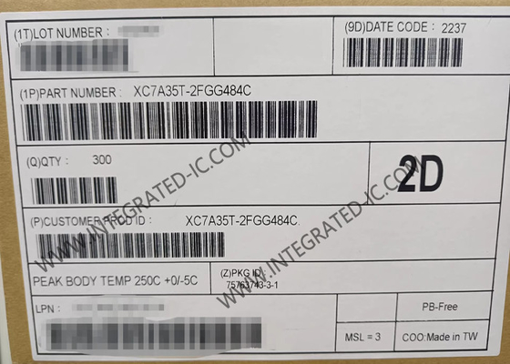 Pole programowalne Array XC7A35T-2FGG484C 6,6 Gb/s Artix-7 Pole programowalne Array IC 484-BBGA Surface Mount