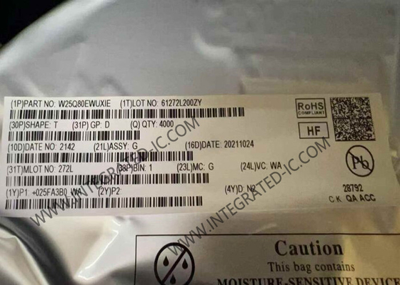 W25Q80EWUXIE Memory IC Chip 1.8V 8M-Bit Serial Flash Memory USON-8 Pakiet