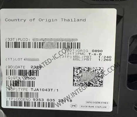 TJA1043T Chip zintegrowanego obwodu, szybki nadajnik CAN z trybem czuwania i snu