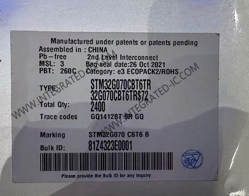 STM32G070CBT6TR Mikrokontroler MCU 32-bitowy 64MHz Mainstream ARM Cortex M0 MCU