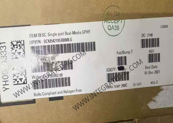 BCM54219SB0IMLG Ethernet IC Pojedynczy port Dual Media GPHY QFN64 Ethernet Transceiver
