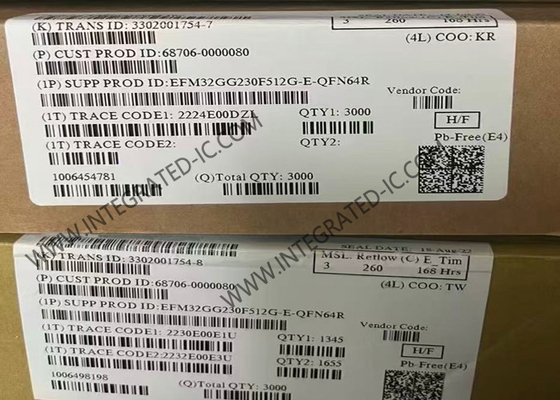 EFM32GG230F512G-E-QFN64 Mikrokontroler MCU ARM Cortex-M3 Mikrokontrolery 32-bitowe