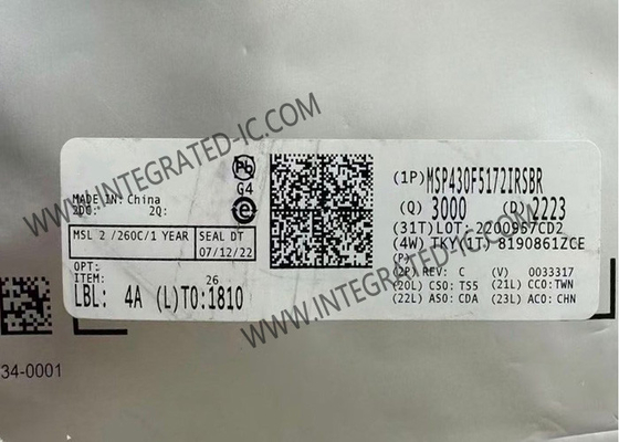 MSP430F5172IRSBR Mikrokontroler MCU 16Bit MCU 25MHz Mikrokontrolery sygnału mieszanego