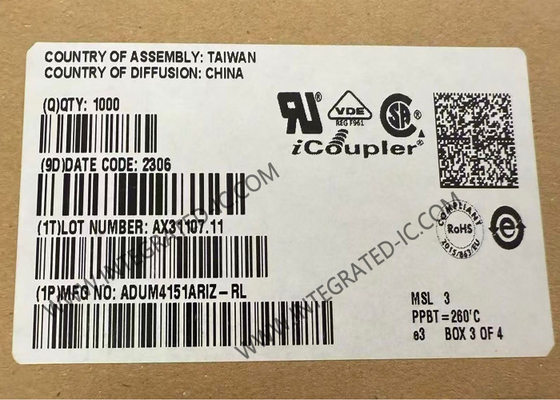ADUM4151ARIZ Chip zintegrowanego obwodu 5000Vrms Izolatory cyfrowe SOIC20 Izolatory SPI